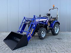 Farmtrac 26 mit Frontlader und Ackerstollenbereifung